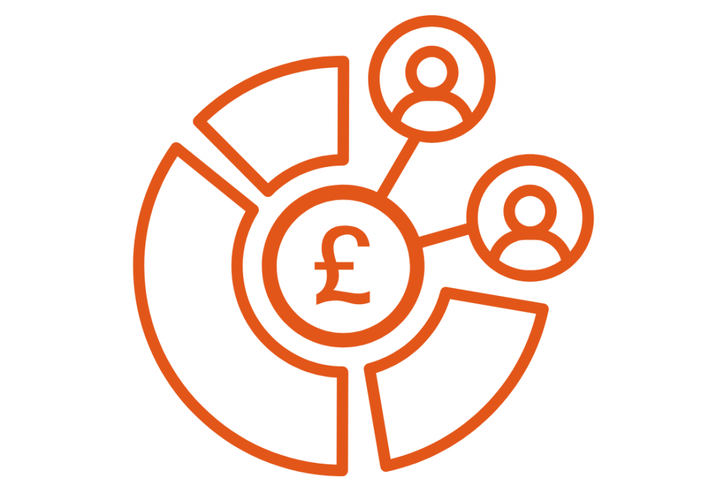 Orange graphic depicting transfer of equity